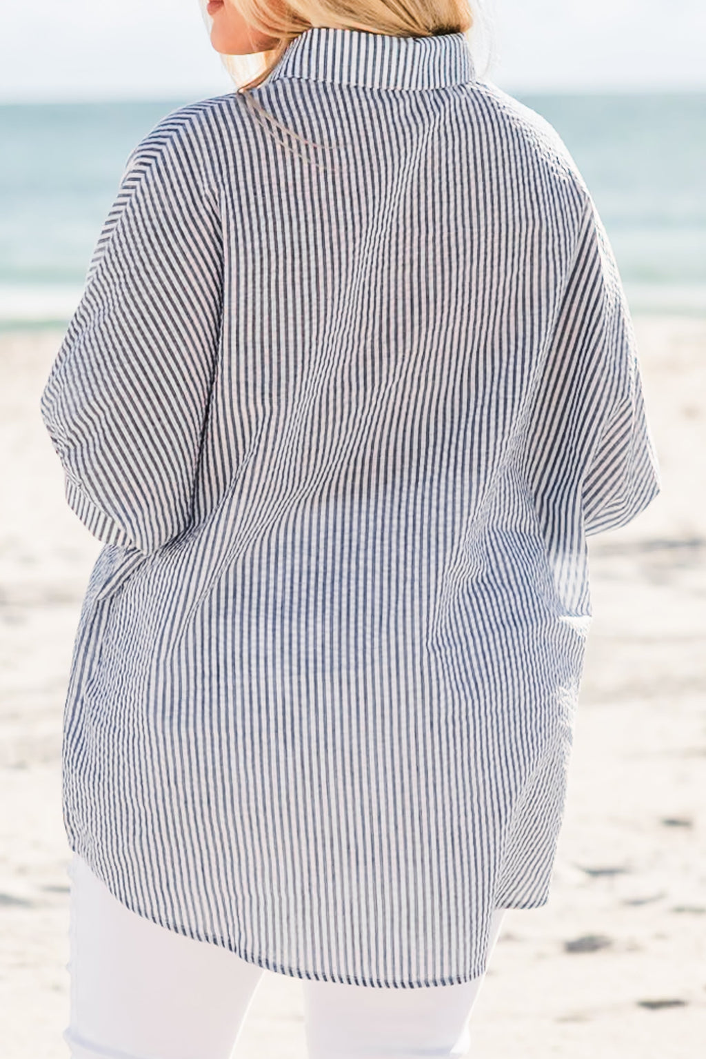 Tangsi Top, Navy Stripe