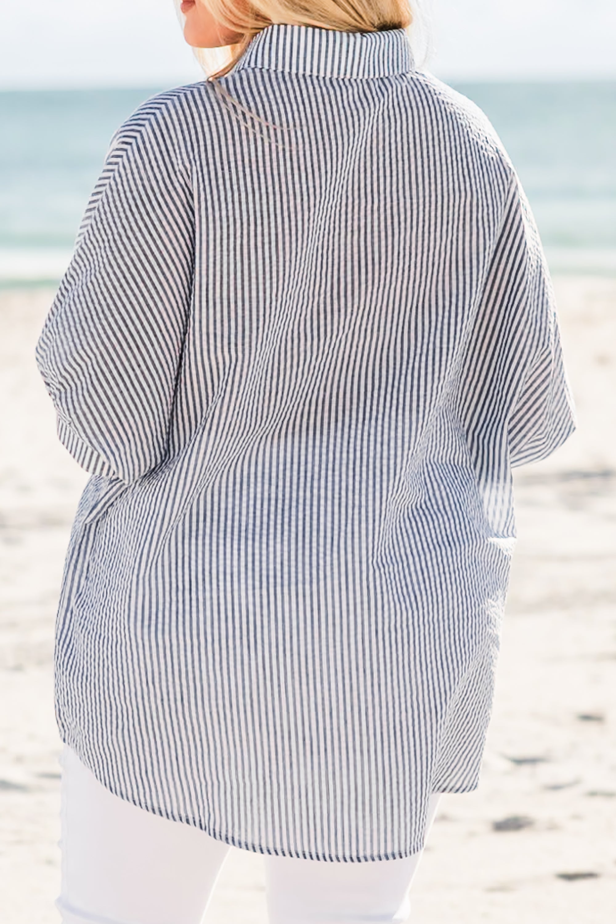 Tangsi Top, Navy Stripe