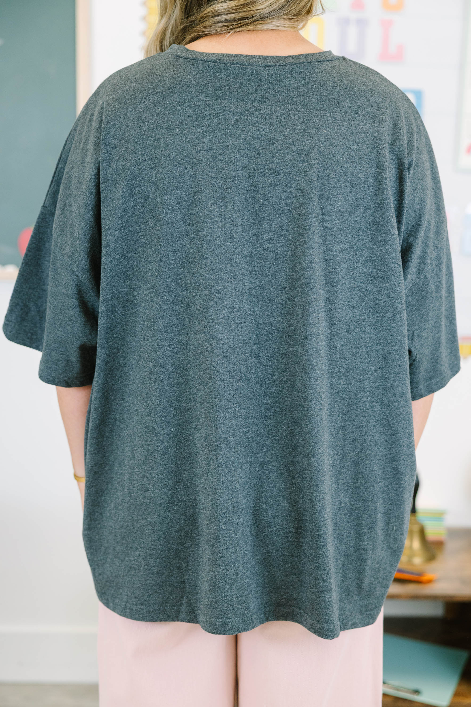 Teacher's Favorite Boyfriend Tee, Charcoal