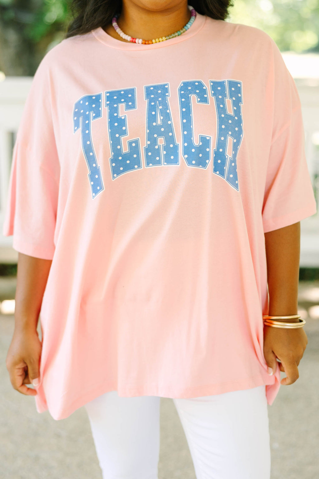 Teaching in Style Boyfriend Tee, Dark Pink