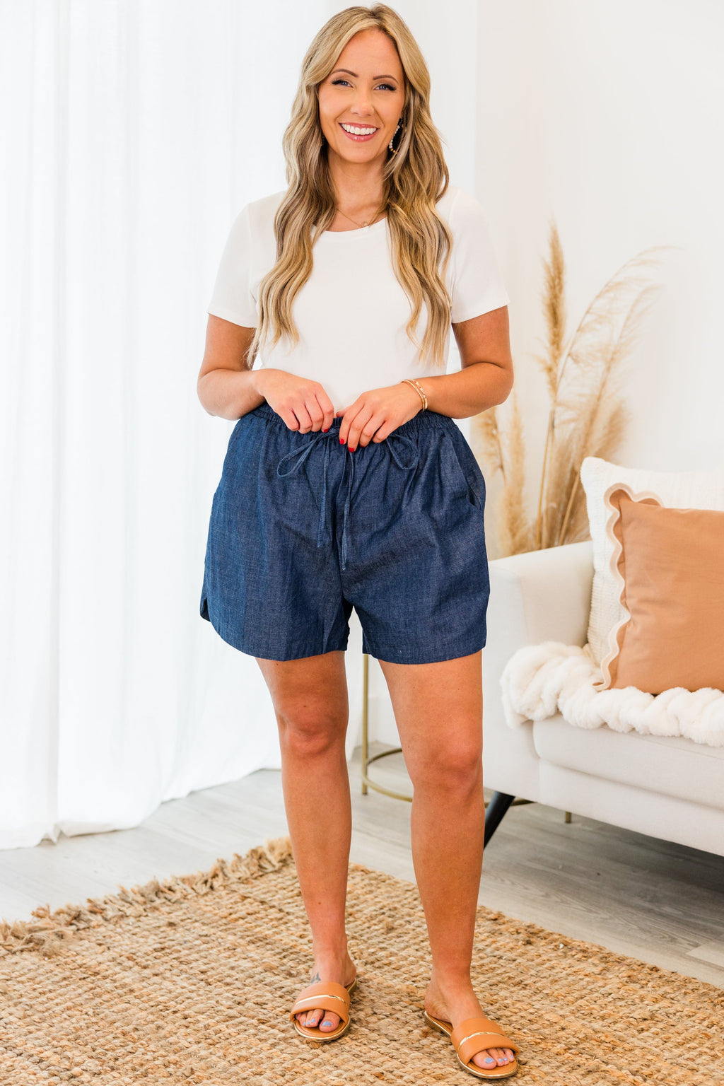 Tell Me More Shorts, Navy