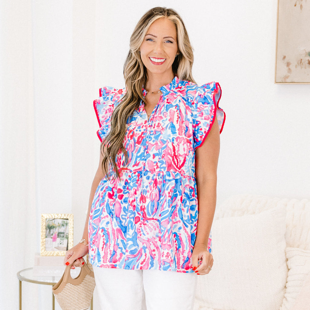 The Big Day Top, Blue-Pink