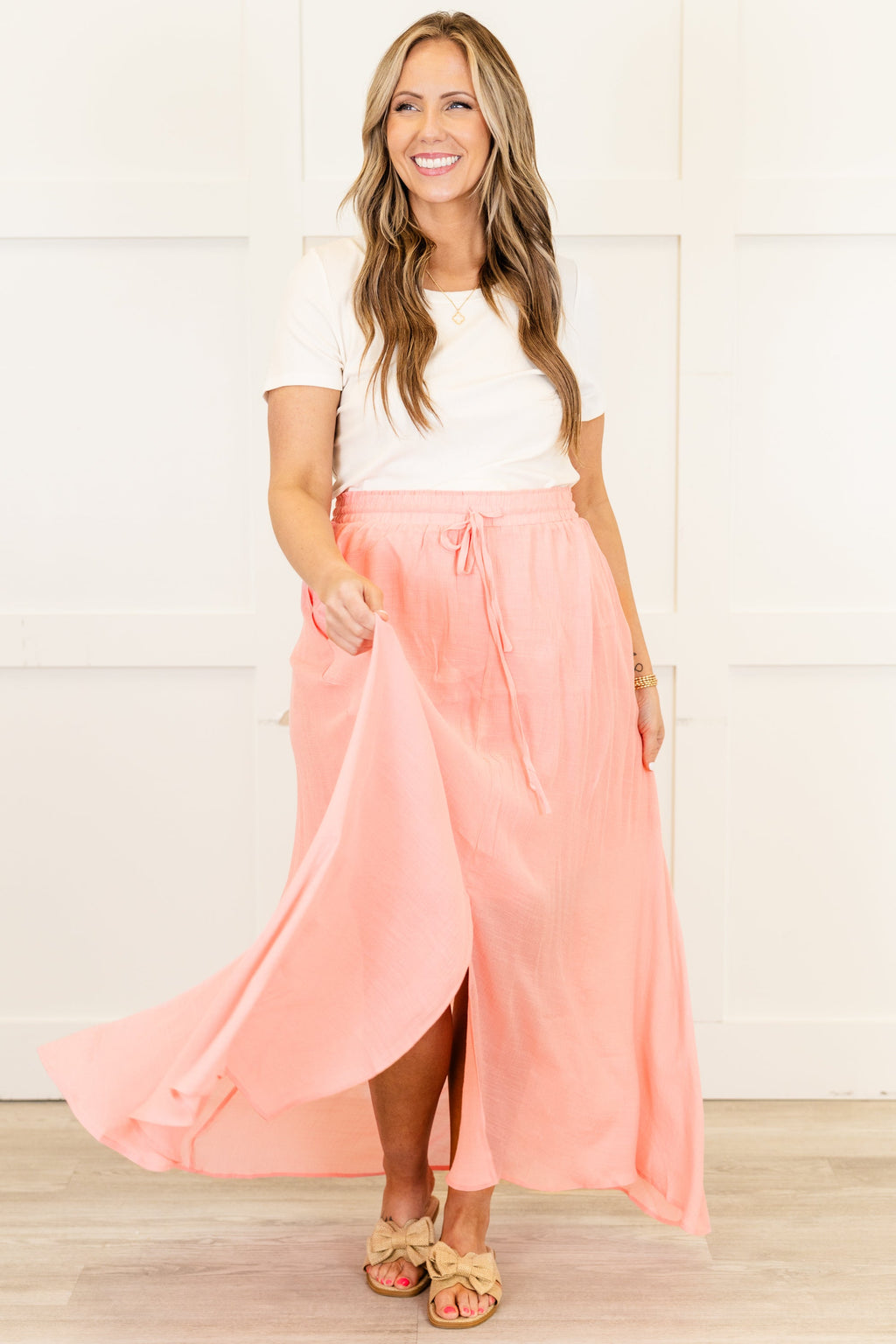 The Break Is Over Skirt, Pastel Pink