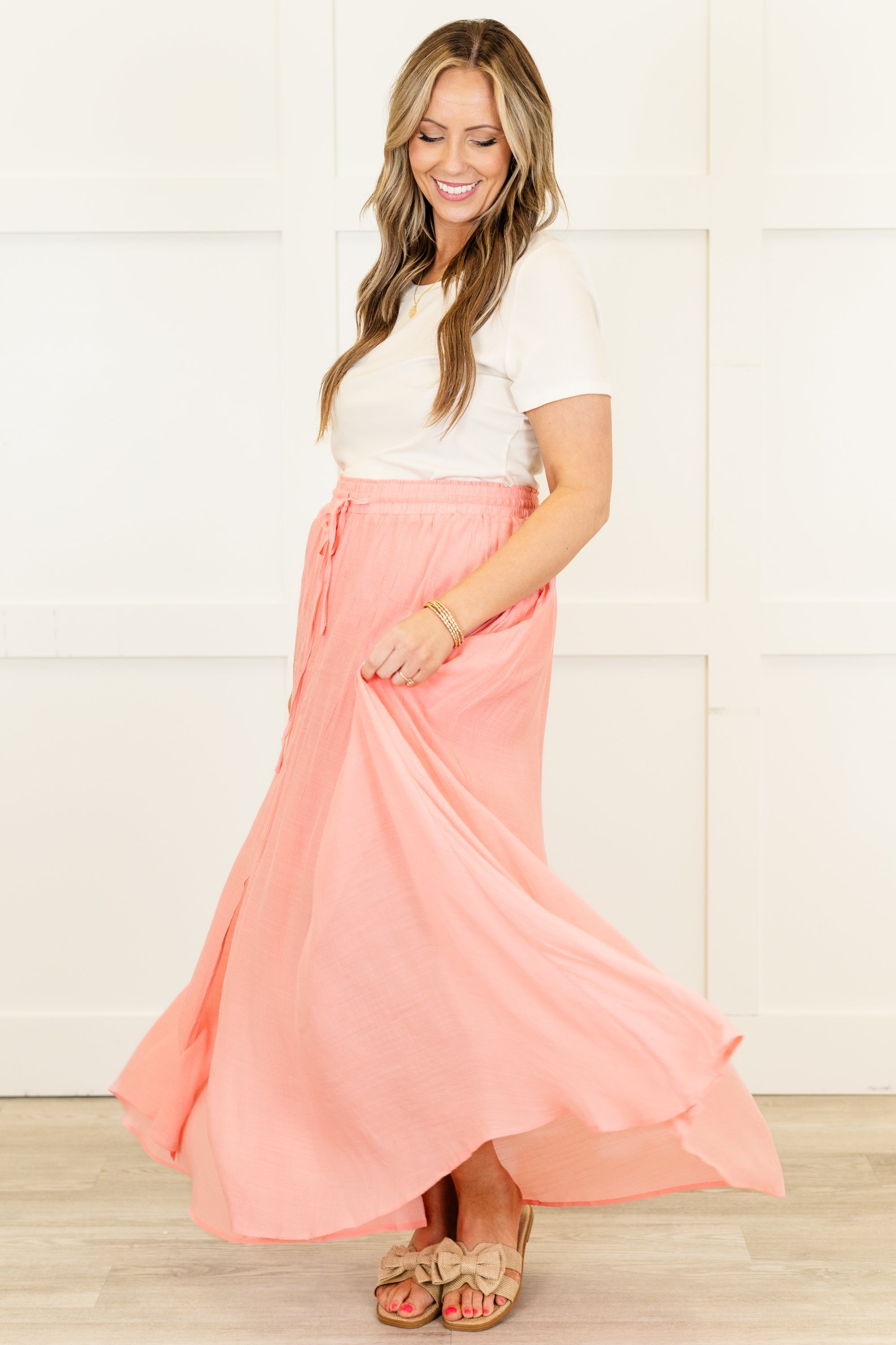 The Break Is Over Skirt, Pastel Pink