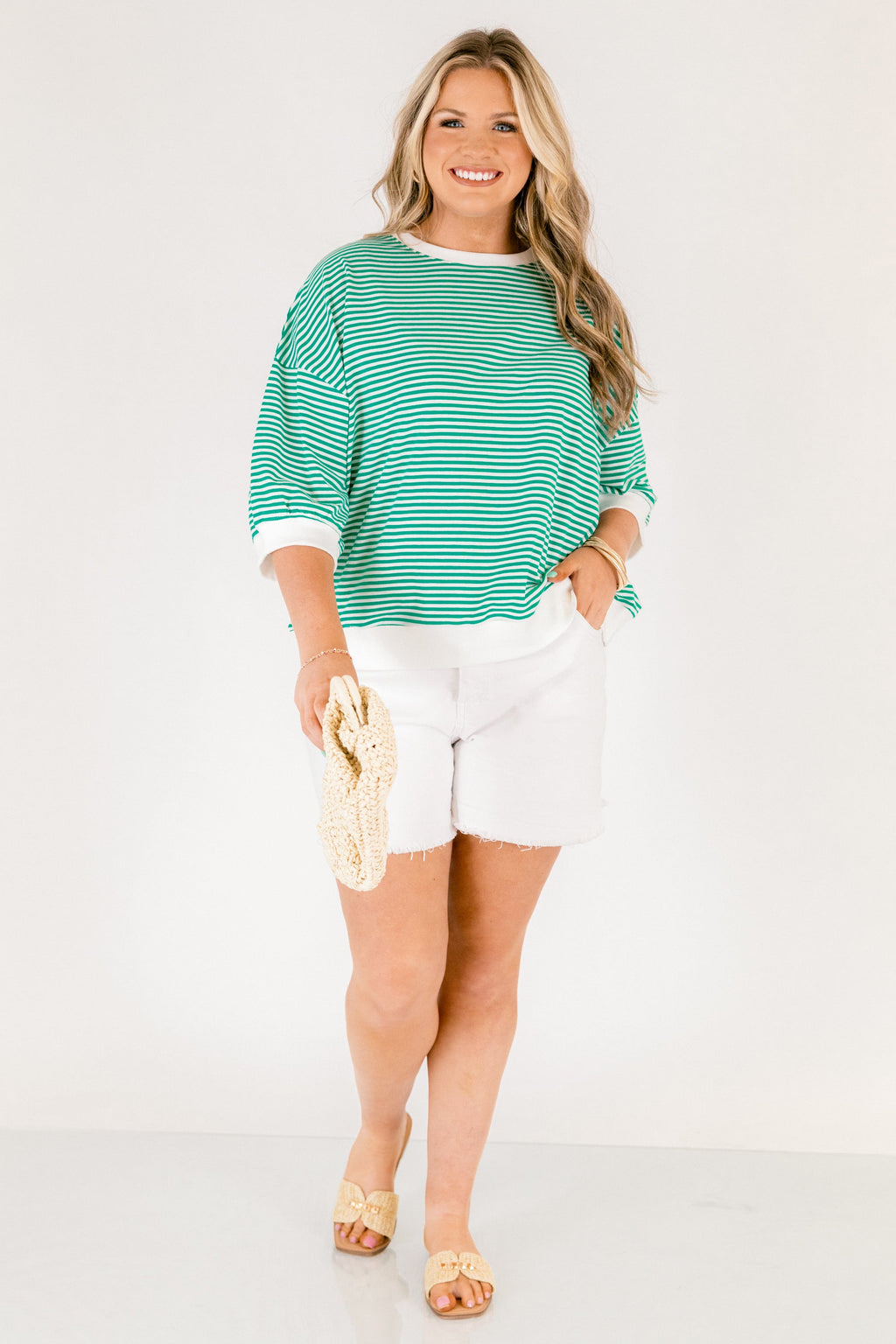 The Classic Coastline Top, Kelly Green