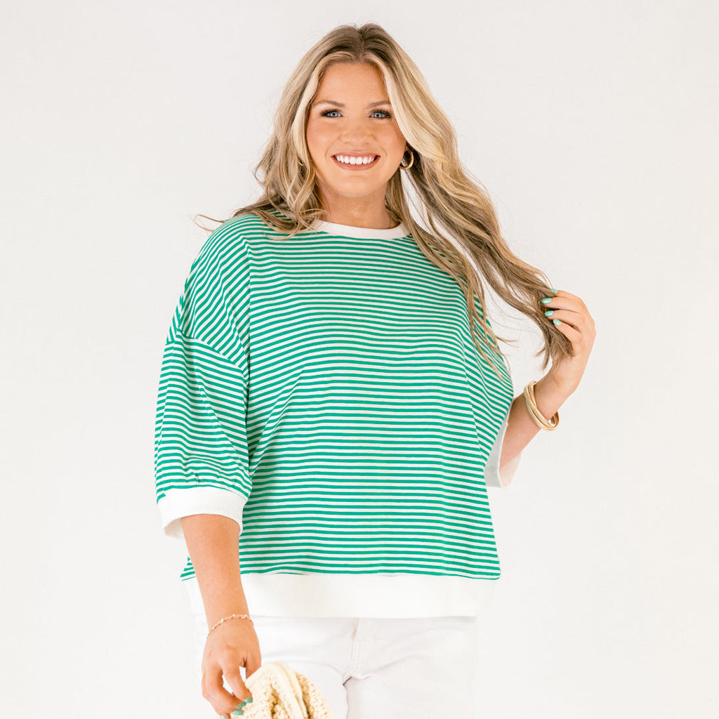 The Classic Coastline Top, Kelly Green