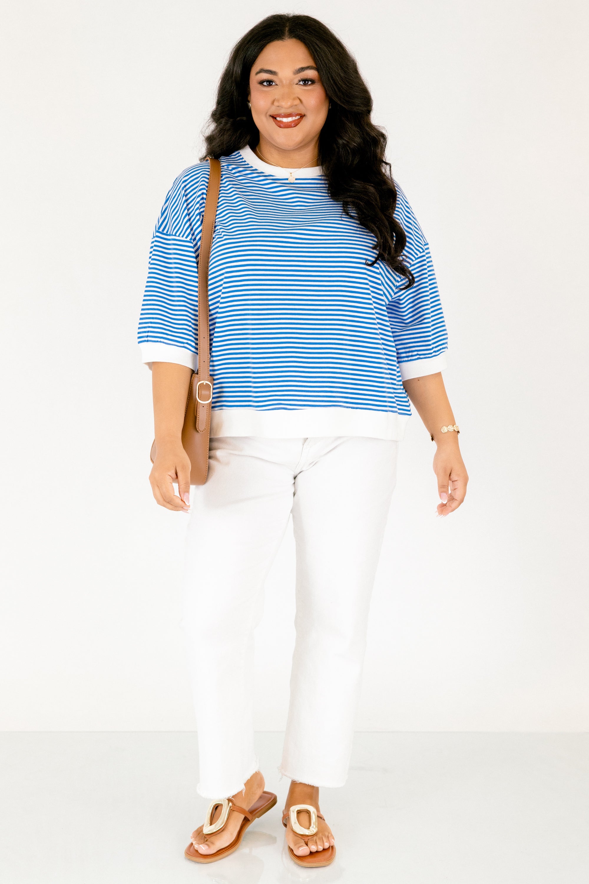 The Classic Coastline Top, Ocean Blue
