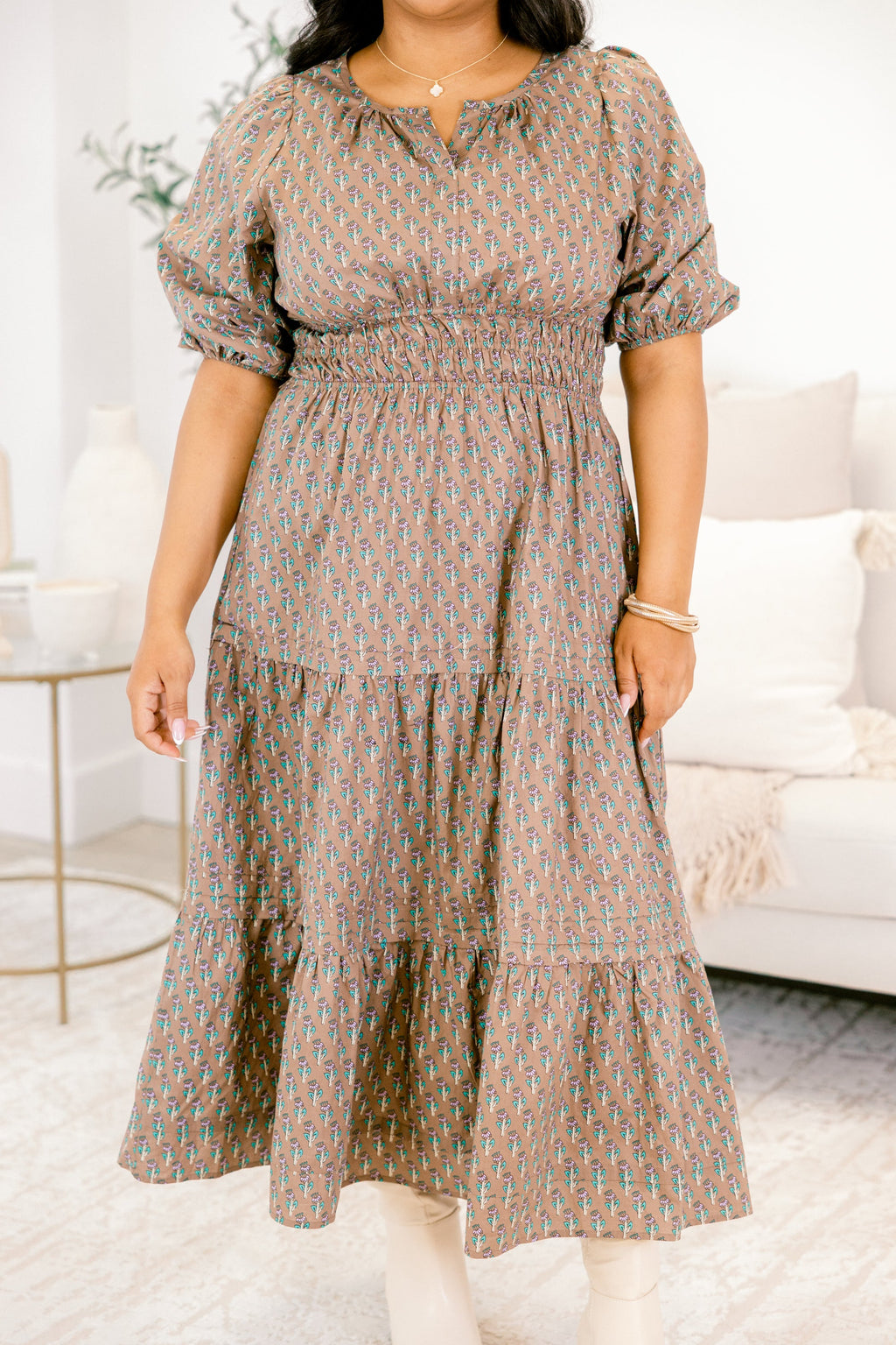 The Clear Choice Dress, Brown Mix