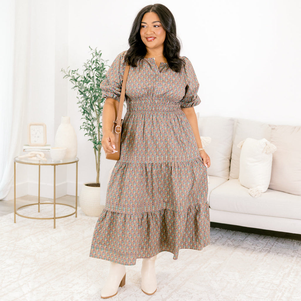 The Clear Choice Dress, Brown Mix
