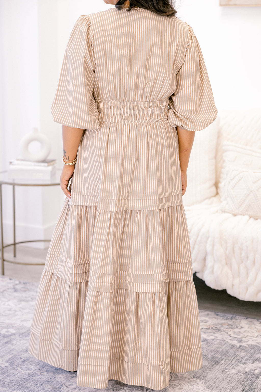 The Clear Choice Dress, Brown Stripe