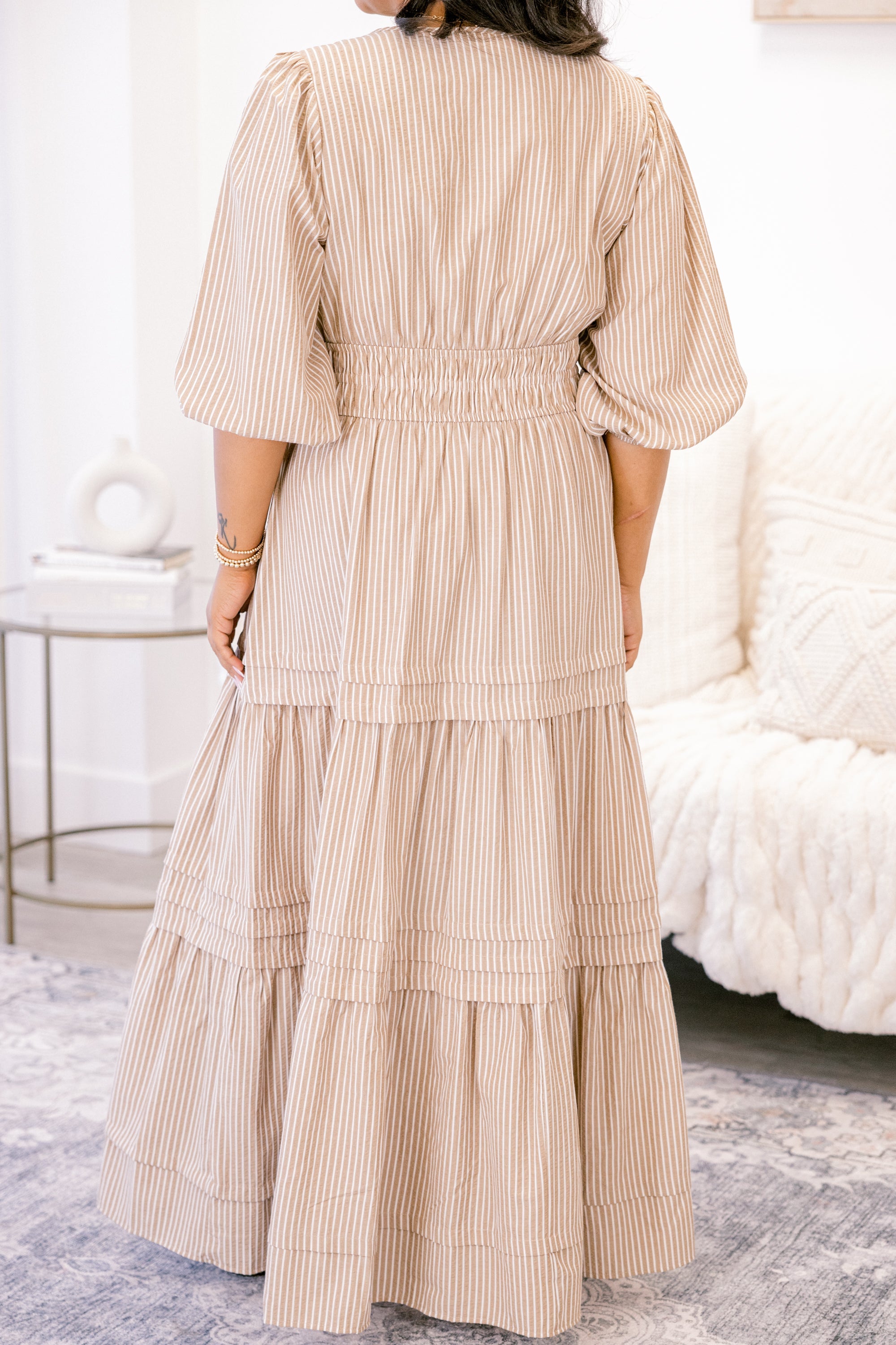 The Clear Choice Dress, Brown Stripe
