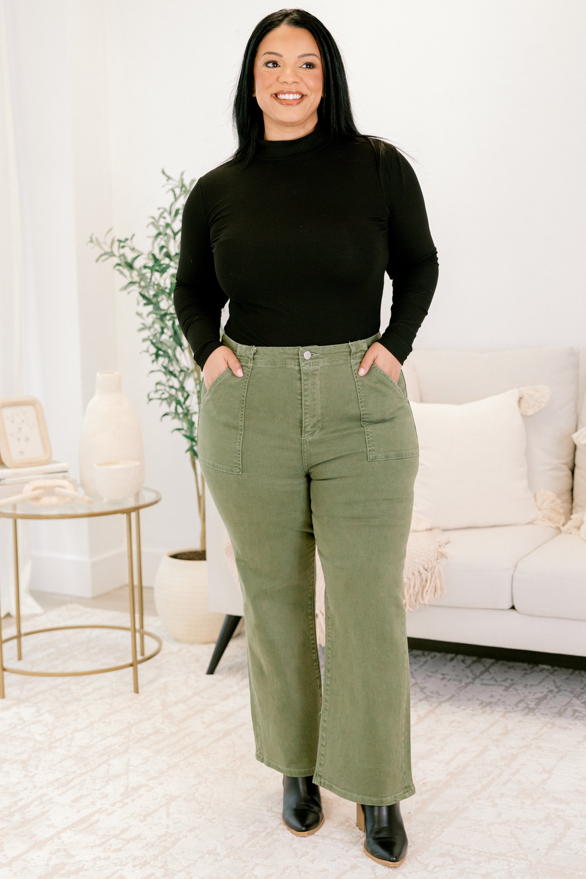 The Edge Of It Jeans, Moss