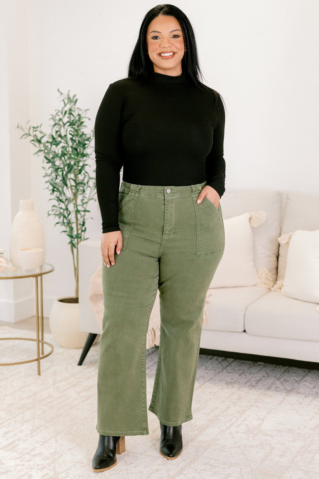 The Edge Of It Jeans, Moss