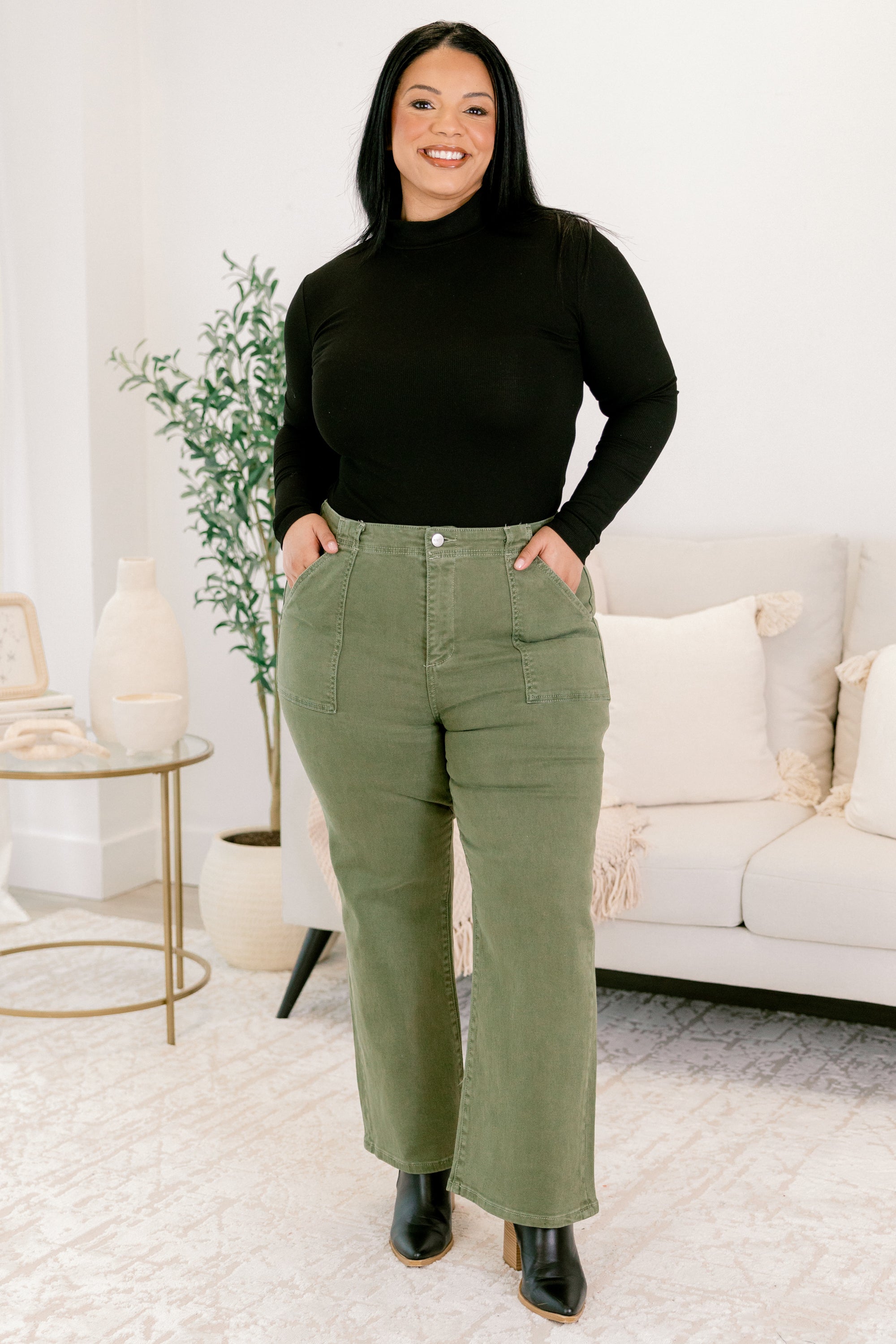 The Edge Of It Jeans, Moss