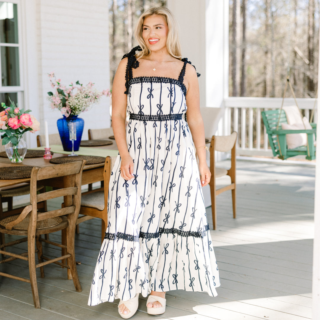 The Garden's Secret Maxi Dress, Navy