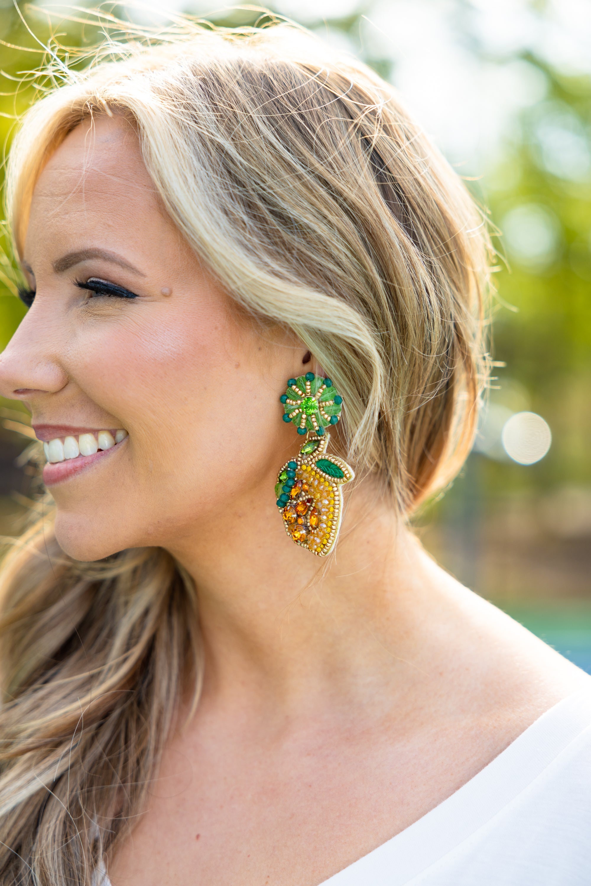 The Main Squeeze Earrings, Yellow