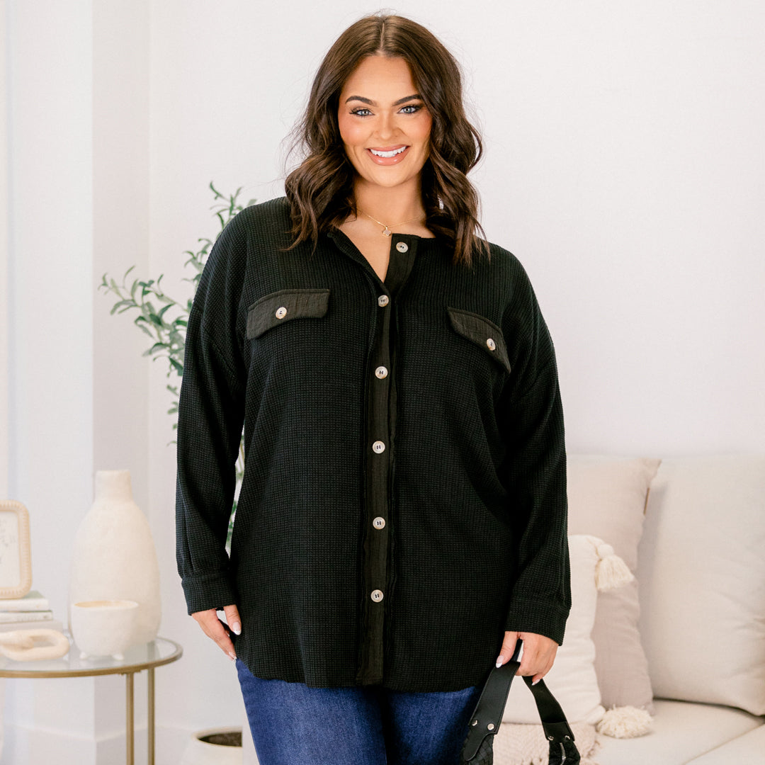 The One For You Shacket, Black