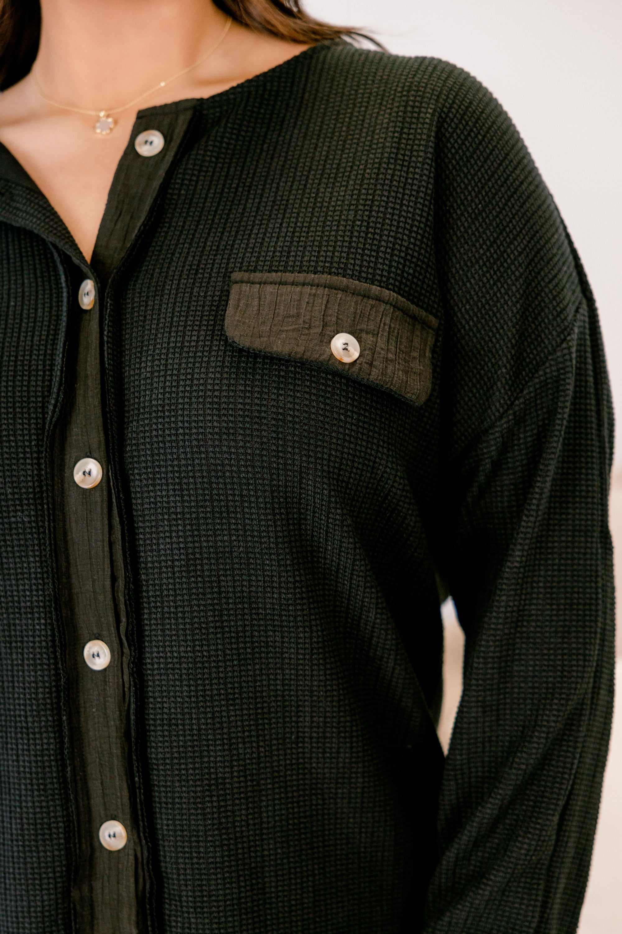 The One For You Shacket, Black