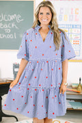 The Polished Apple Dress, Navy