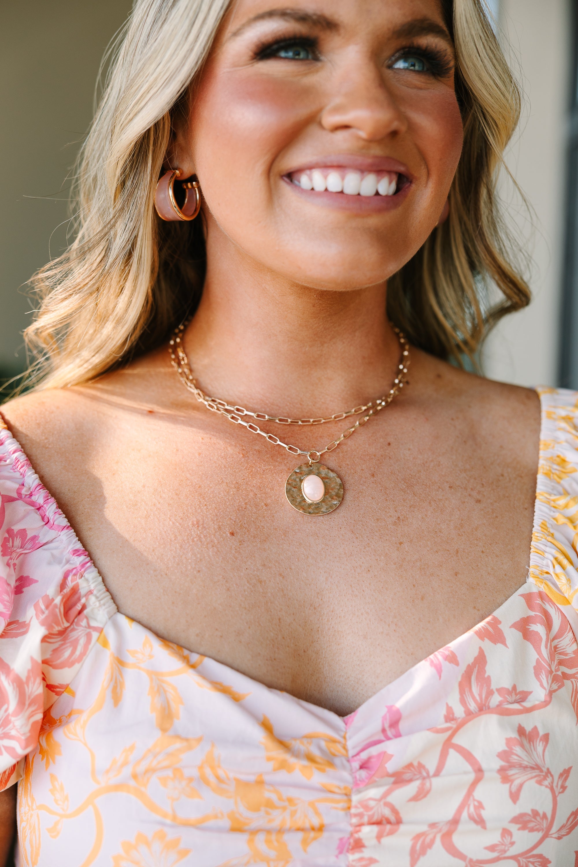 The Right Balance Necklace, Pink