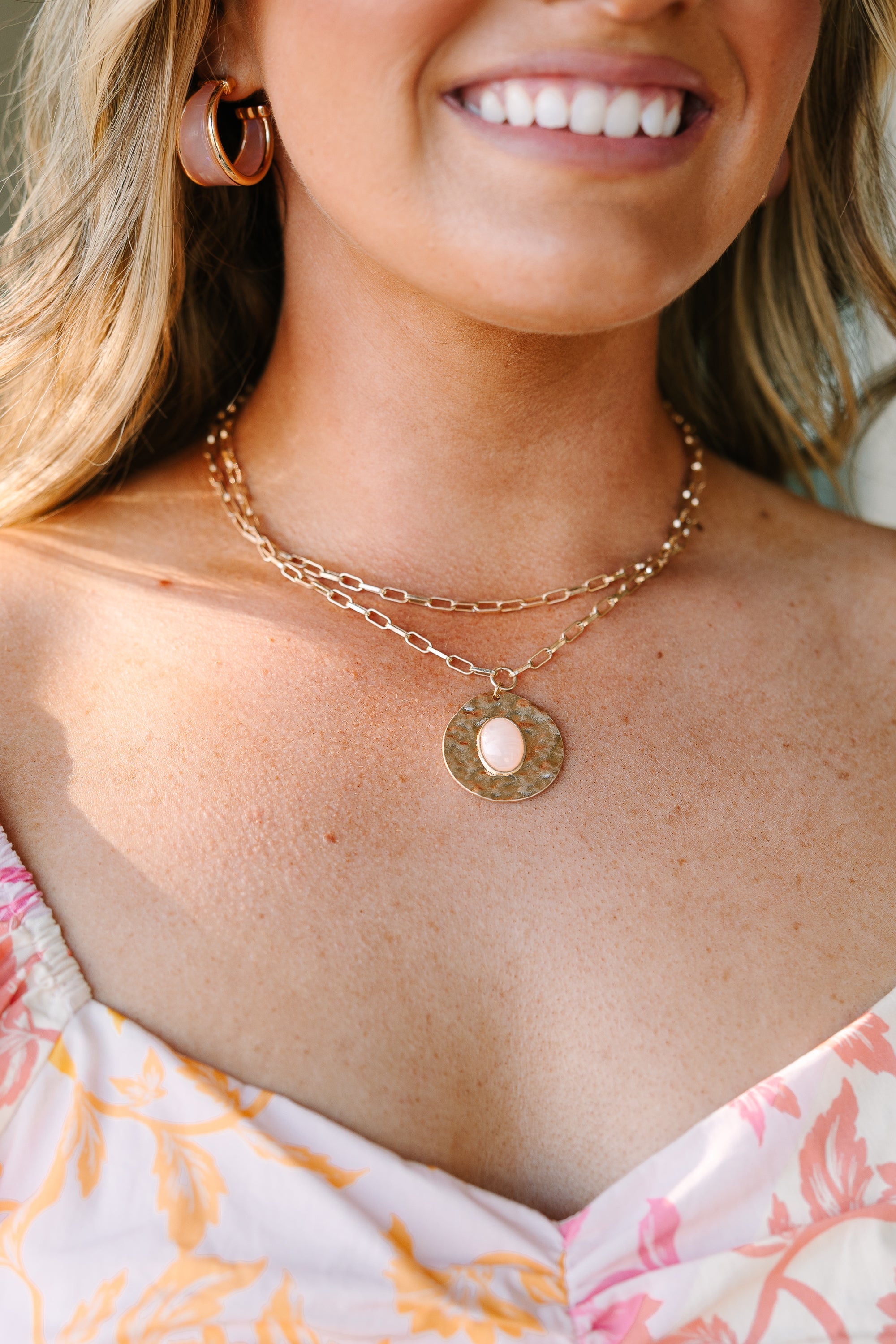 The Right Balance Necklace, Pink