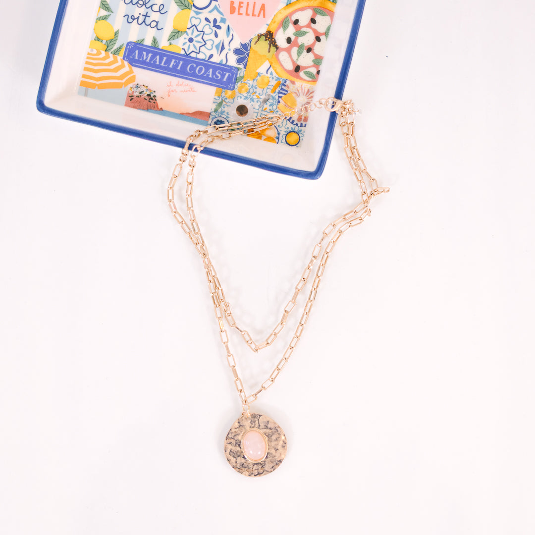 The Right Balance Necklace, Pink