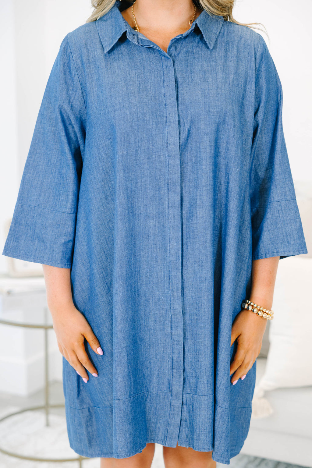 The Right Impression Dress, Blue
