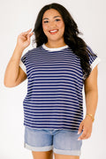 The Savannah Stroll Striped Tee, Navy
