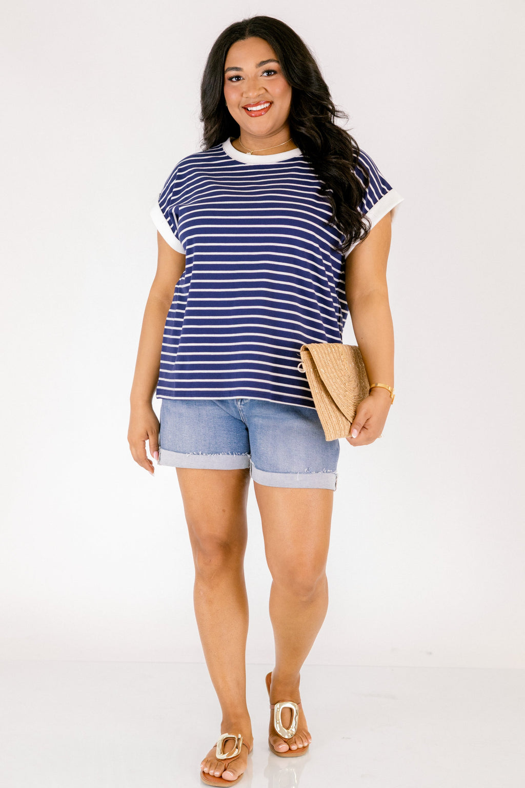 The Savannah Stroll Striped Tee, Navy