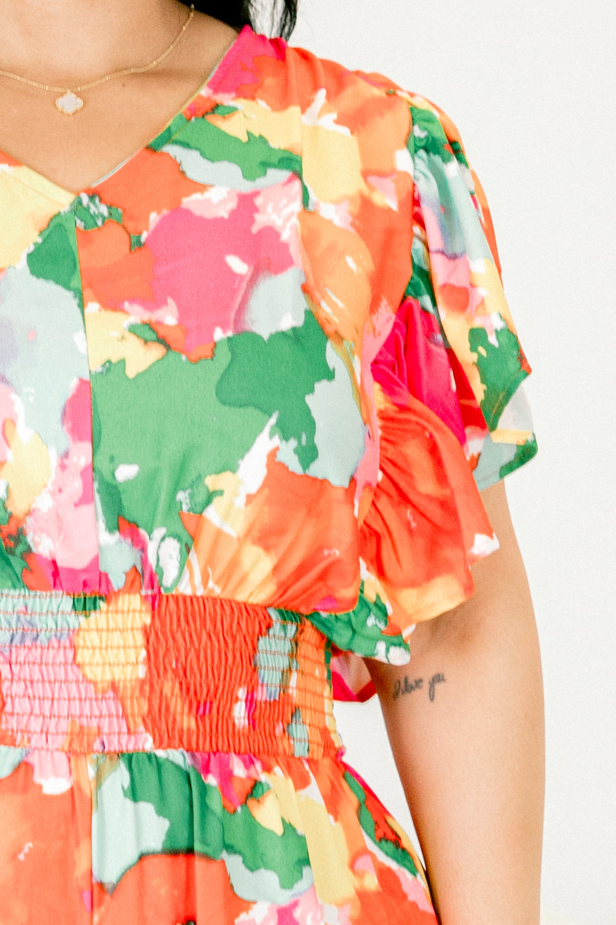 The Space Between Romper, Orange