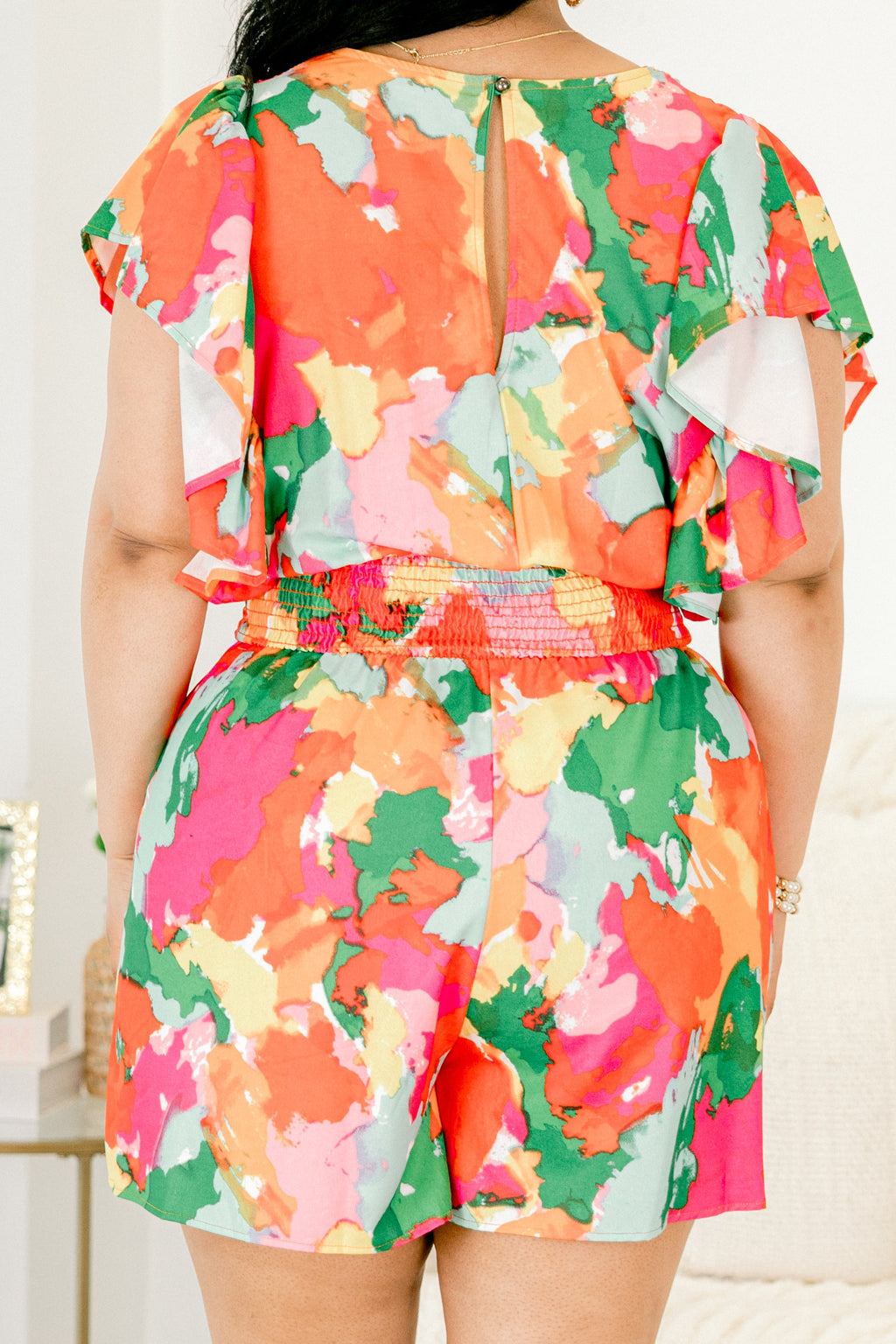 The Space Between Romper, Orange