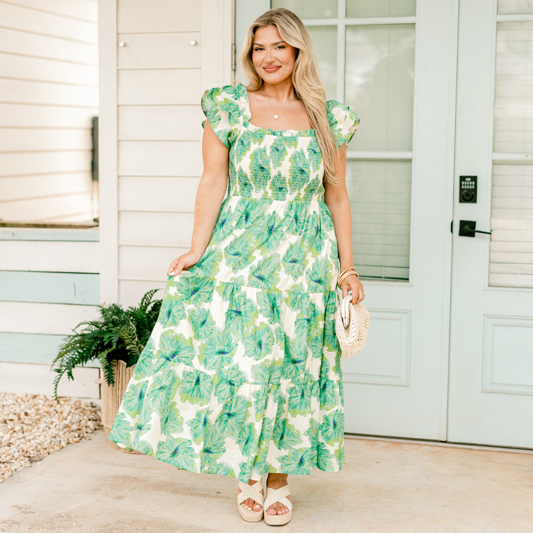 The Wildflower's Song Maxi Dress, Sea Green