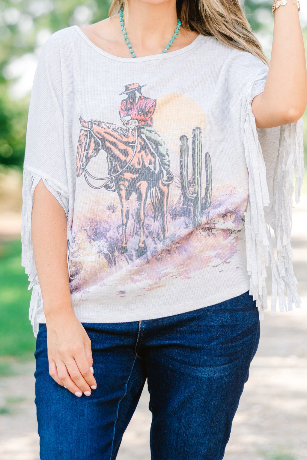 The Wild West Top, Heather Gray