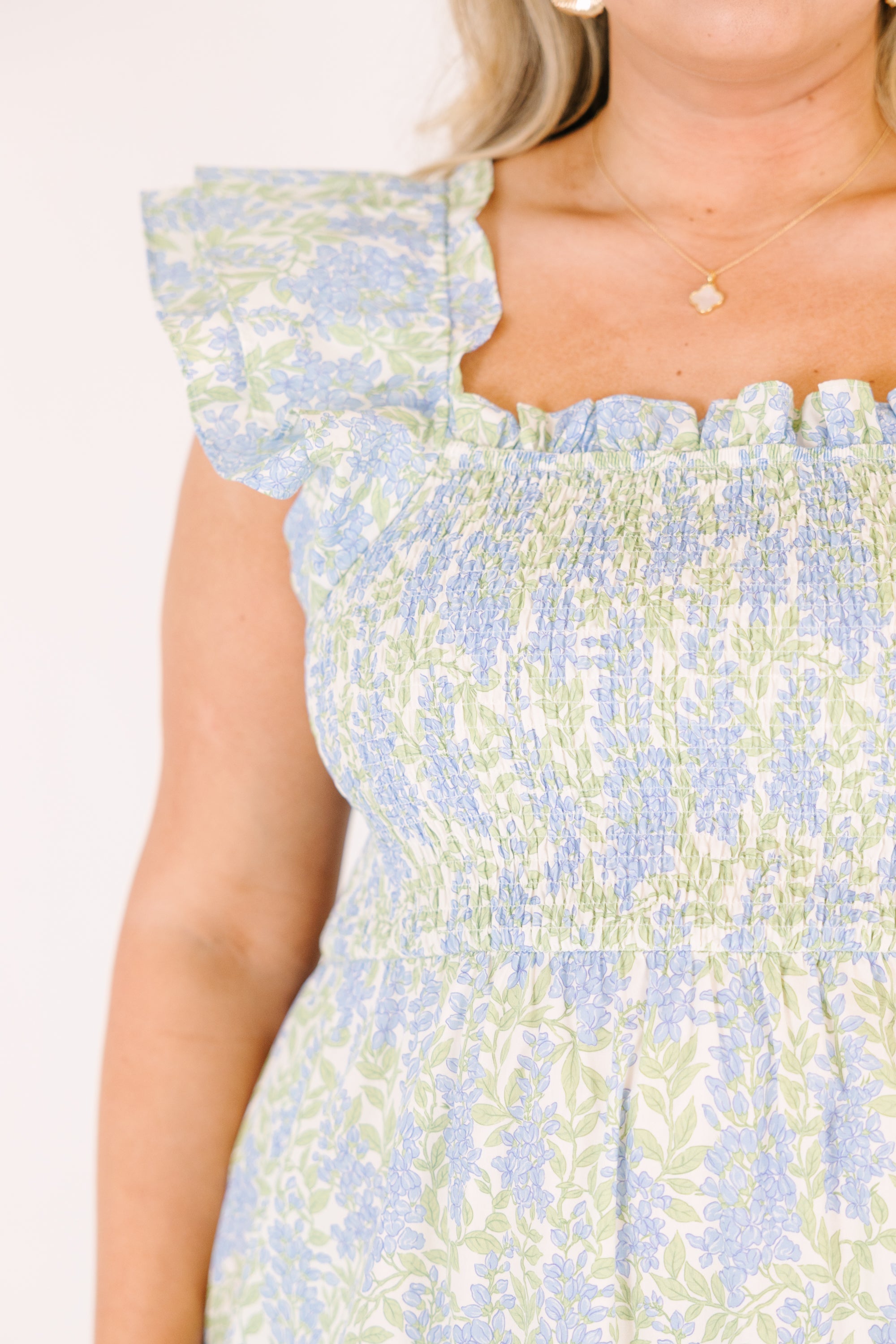 The Wildflower's Song Maxi Dress, Blue Floral Mix