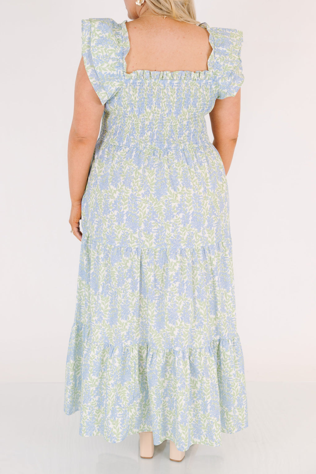 The Wildflower's Song Maxi Dress, Blue Floral Mix