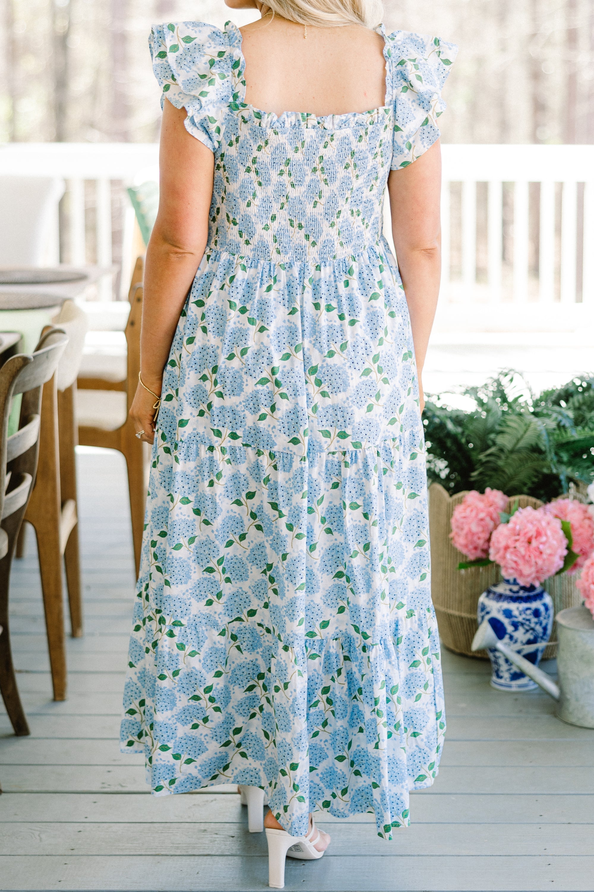 The Wildflower's Song Maxi Dress, Blue