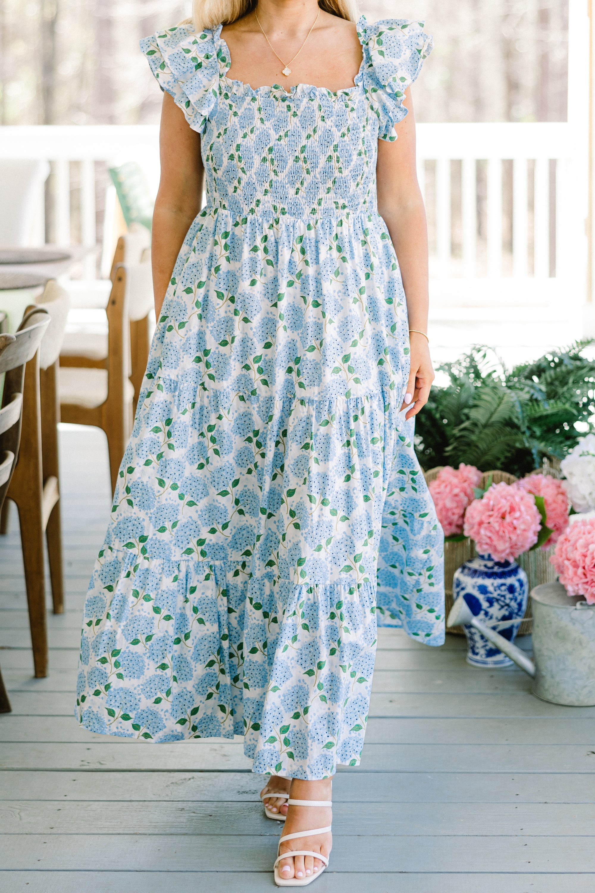 The Wildflower's Song Maxi Dress, Blue