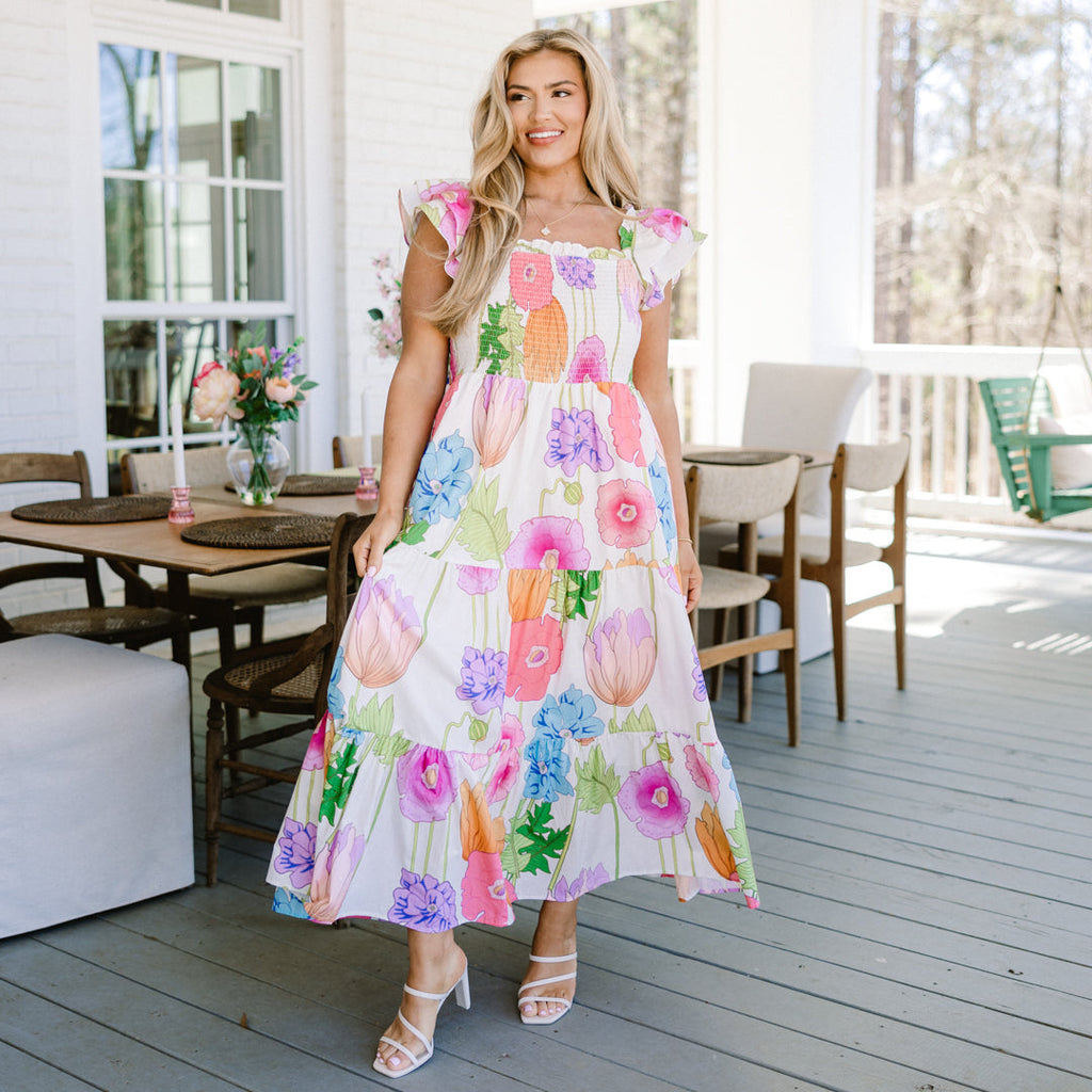 The Wildflower's Song Maxi Dress, Green