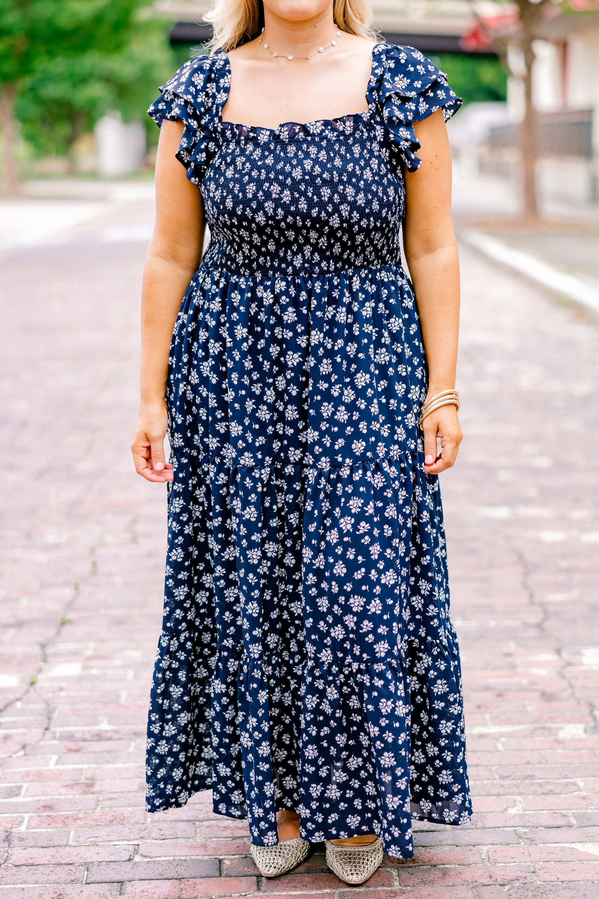 The Wildflower's Song Maxi Dress, Navy
