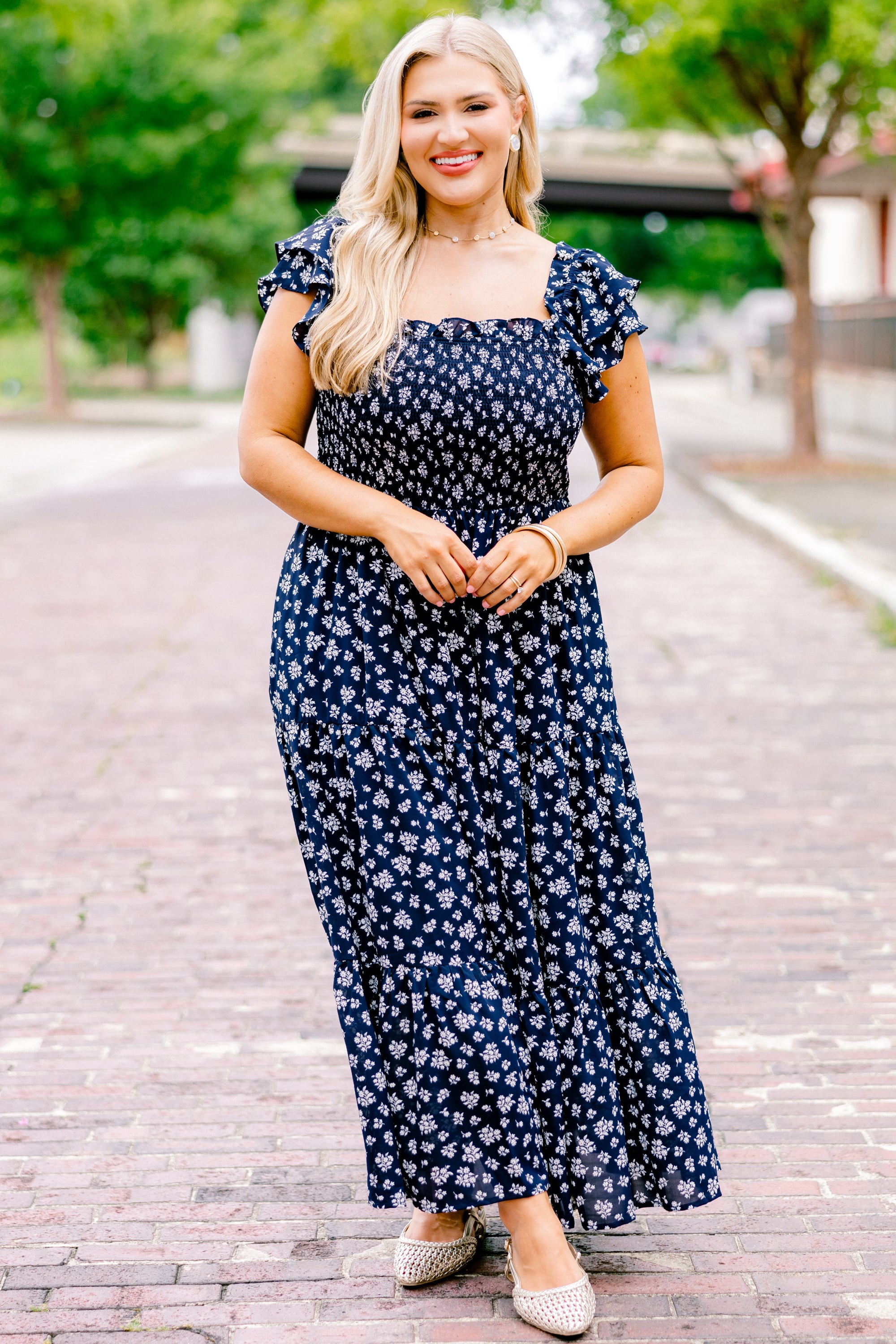 The Wildflower's Song Maxi Dress, Navy