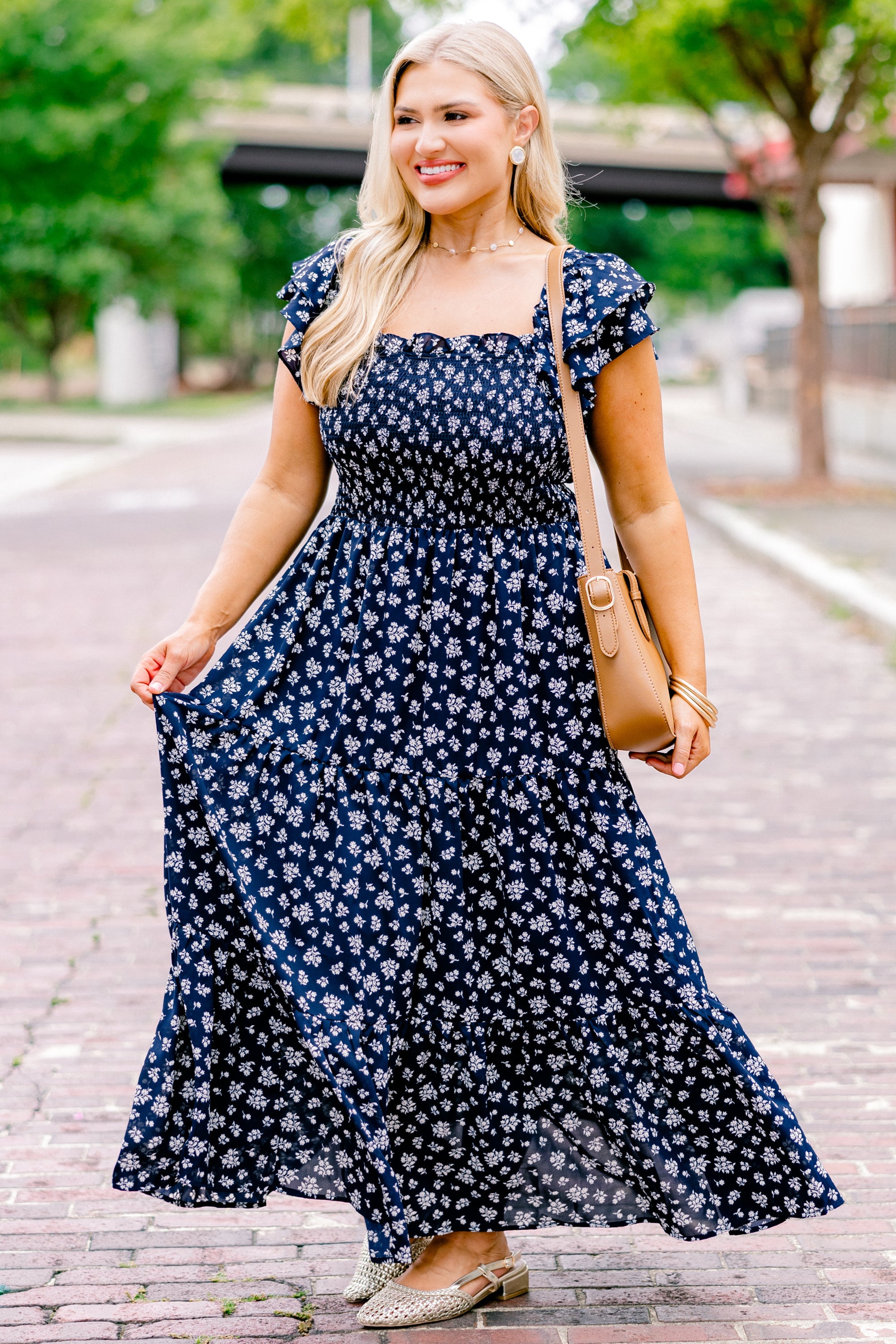 The Wildflower's Song Maxi Dress, Navy