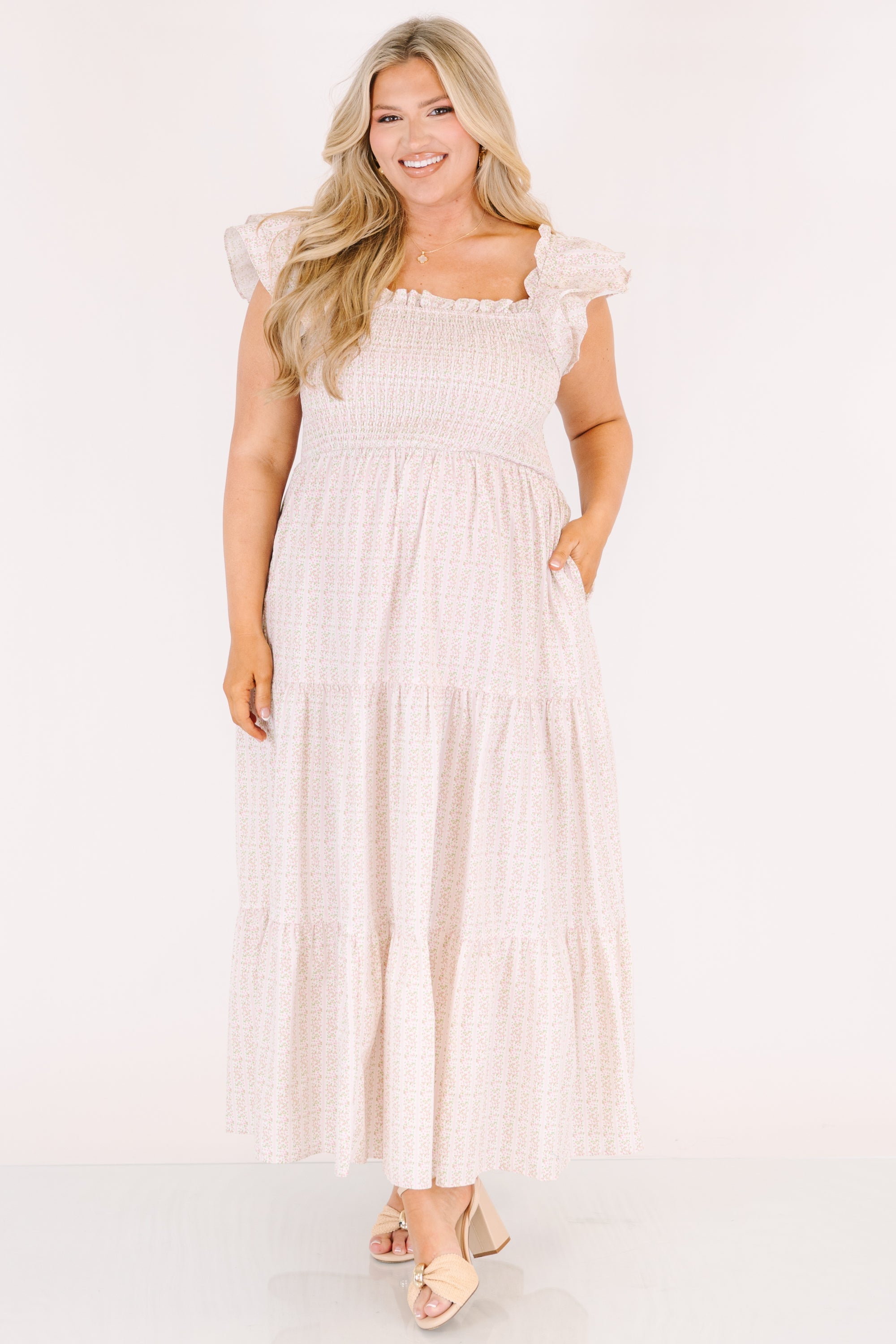 The Wildflower's Song Maxi Dress, Pink Ditsy