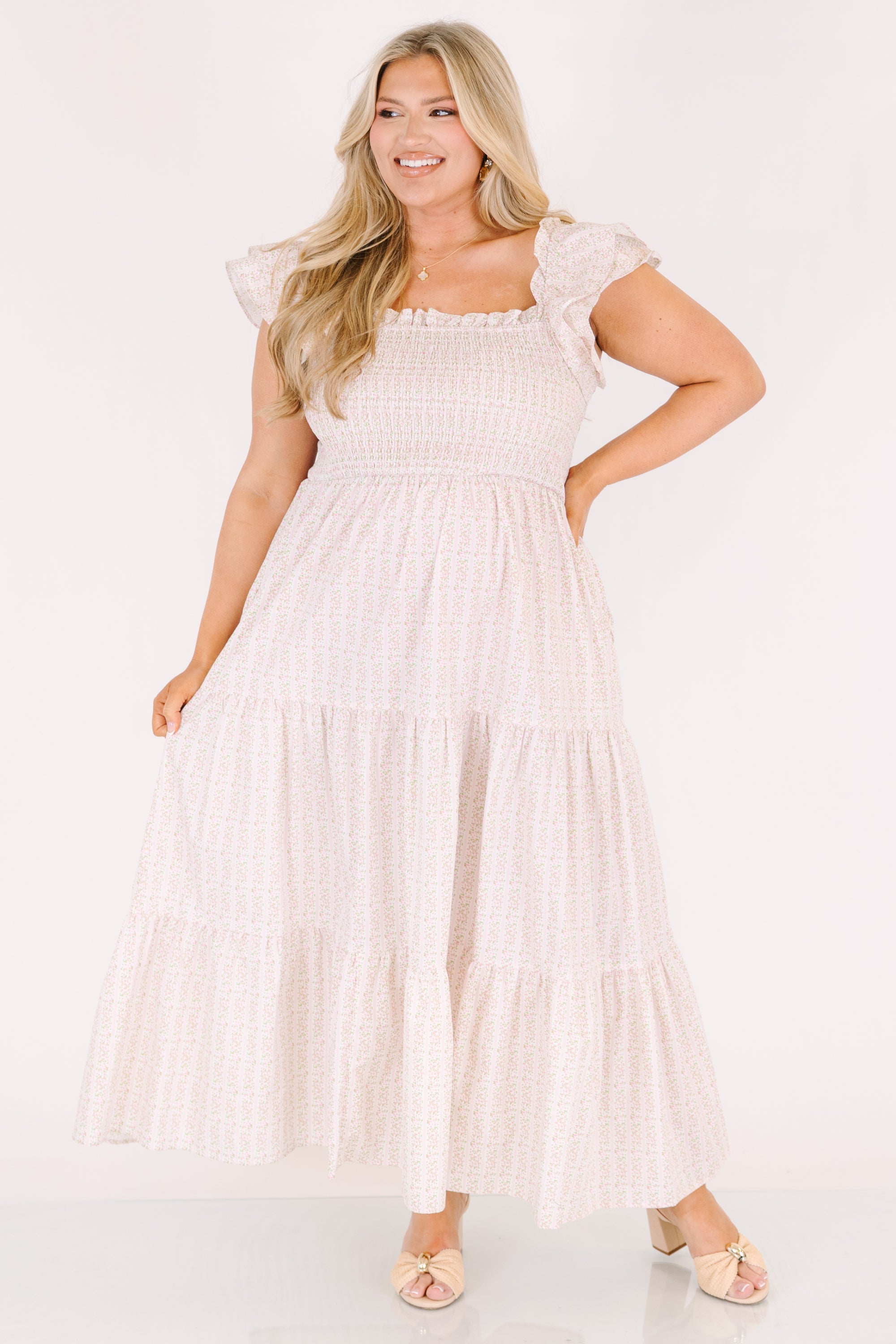 The Wildflower's Song Maxi Dress, Pink Ditsy