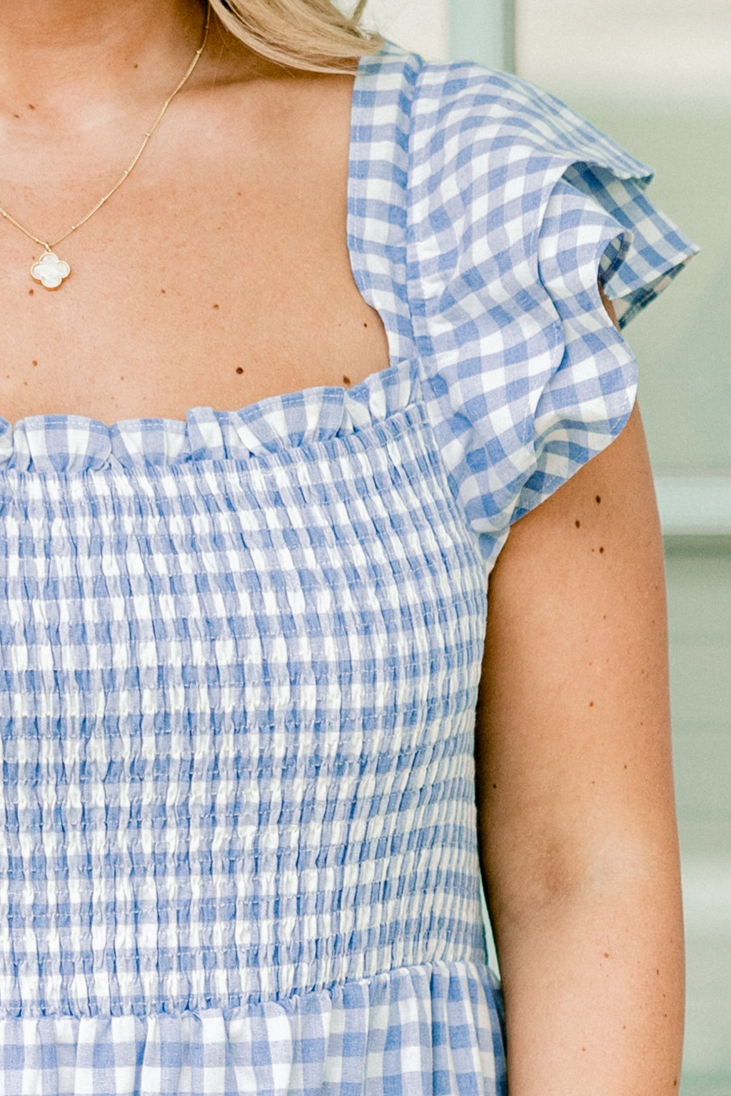 The Wildflower's Song Maxi Dress, Blue Gingham