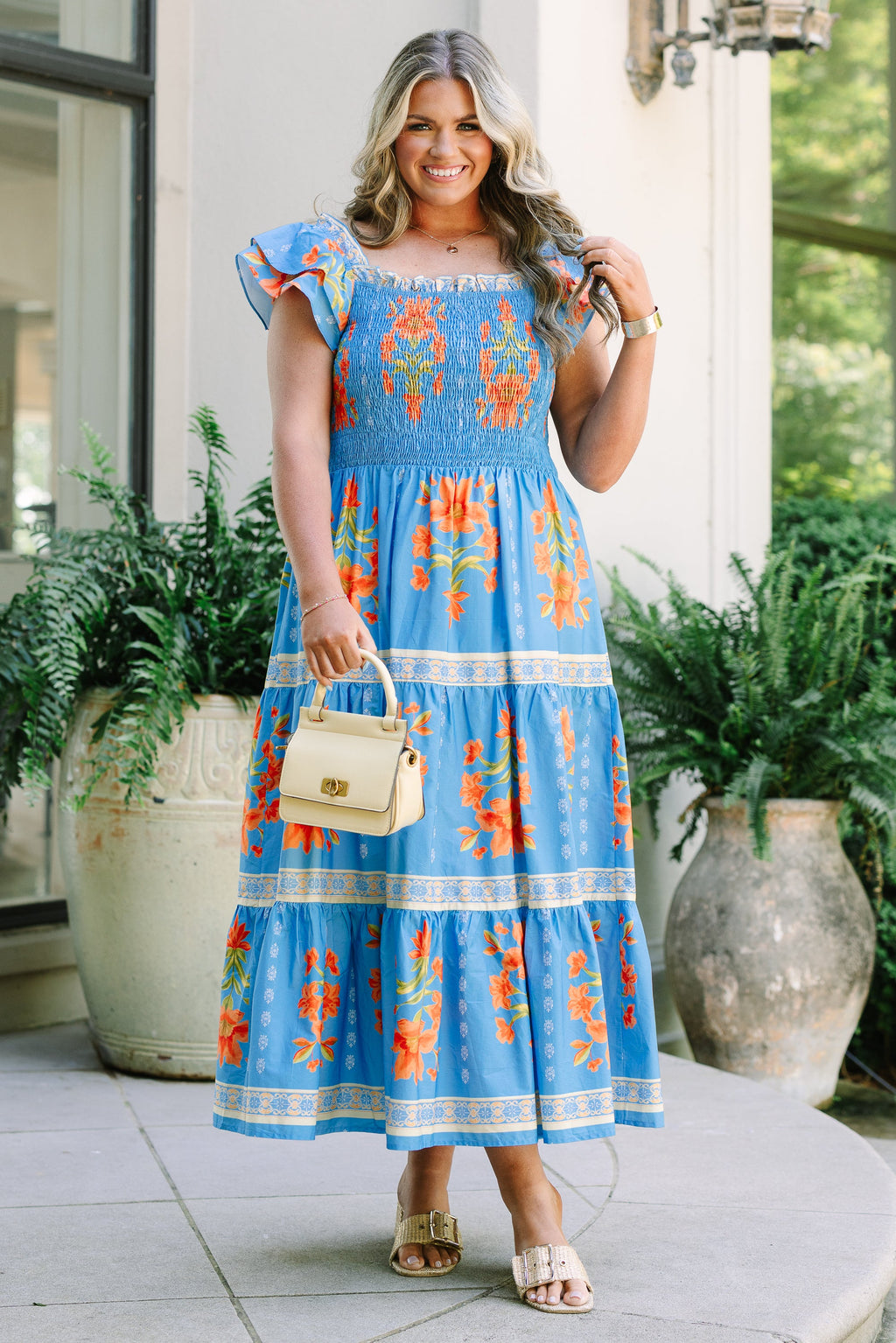The Wildflower's Song Maxi Dress, Coral Multi