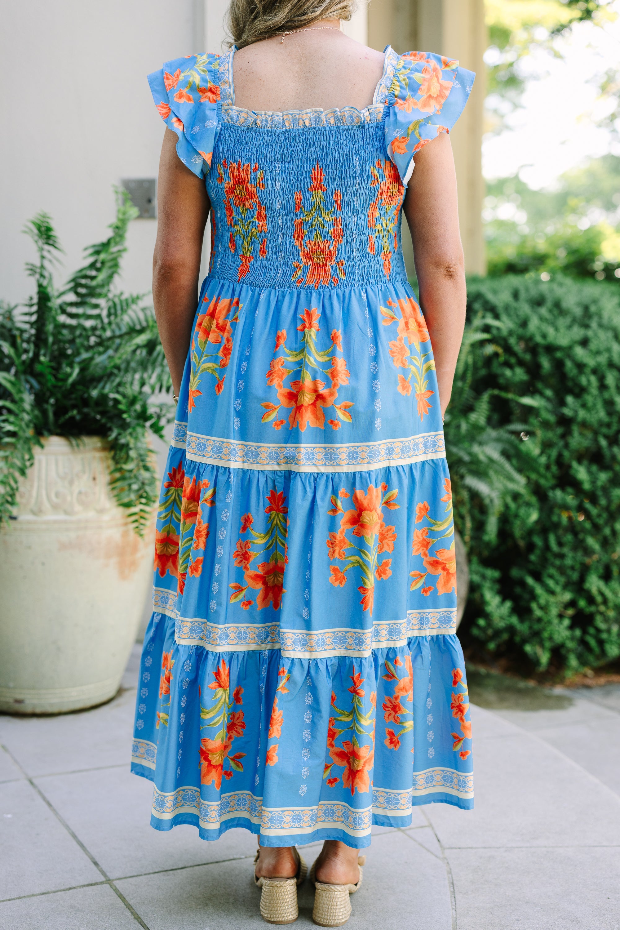 The Wildflower's Song Maxi Dress, Coral Multi