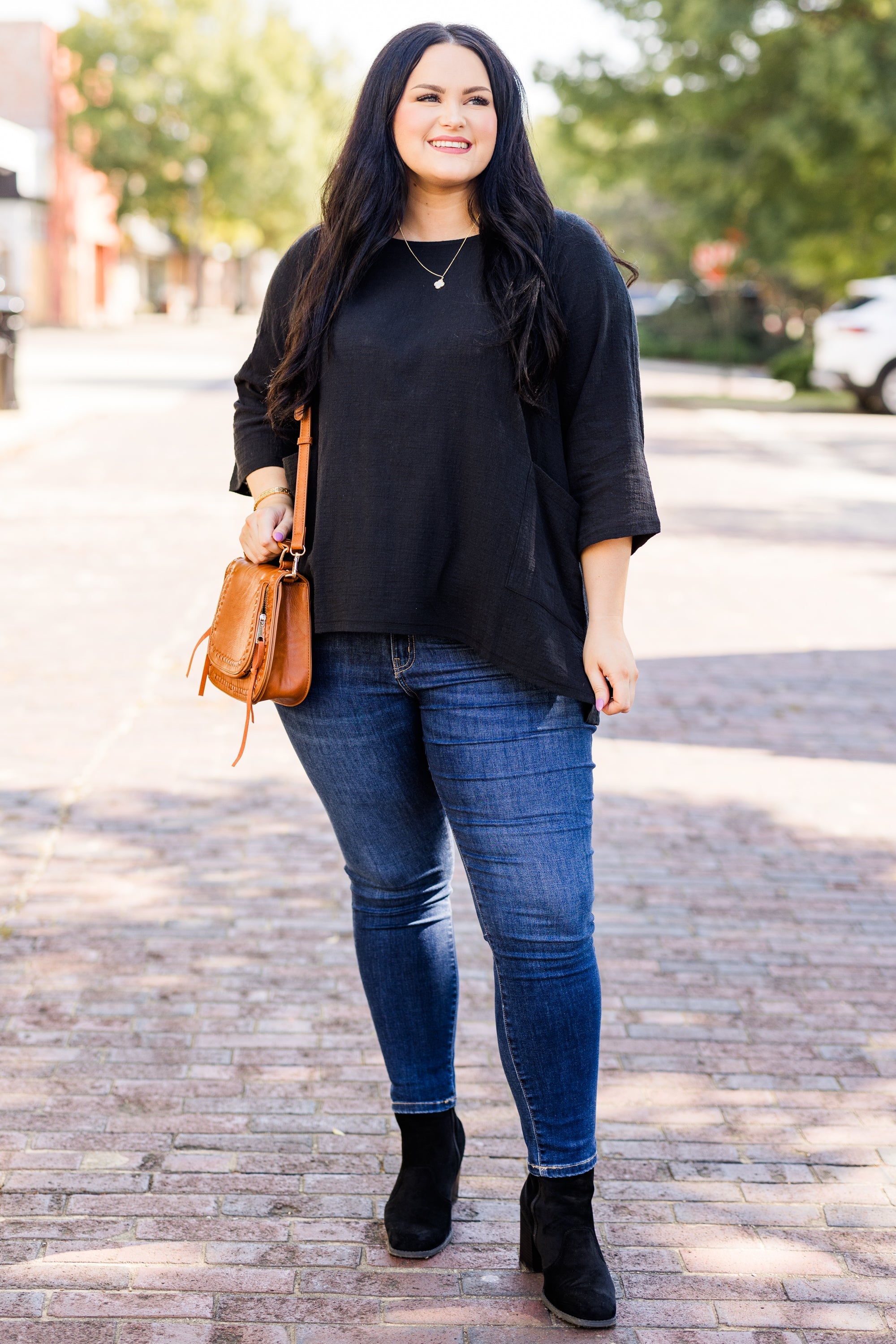 Thinking It Through Tunic, Black