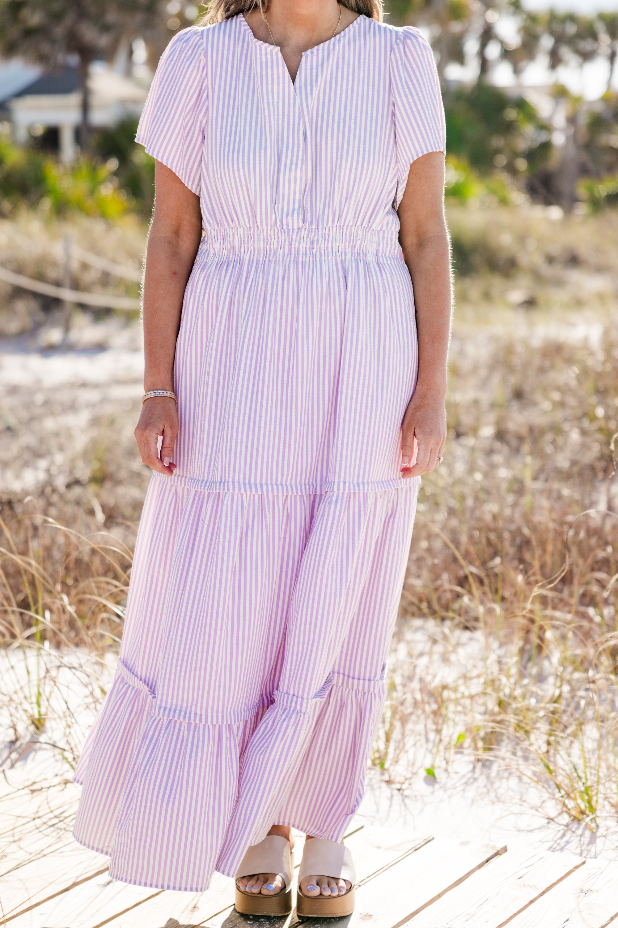 This & That Maxi Dress, Purple Stripe