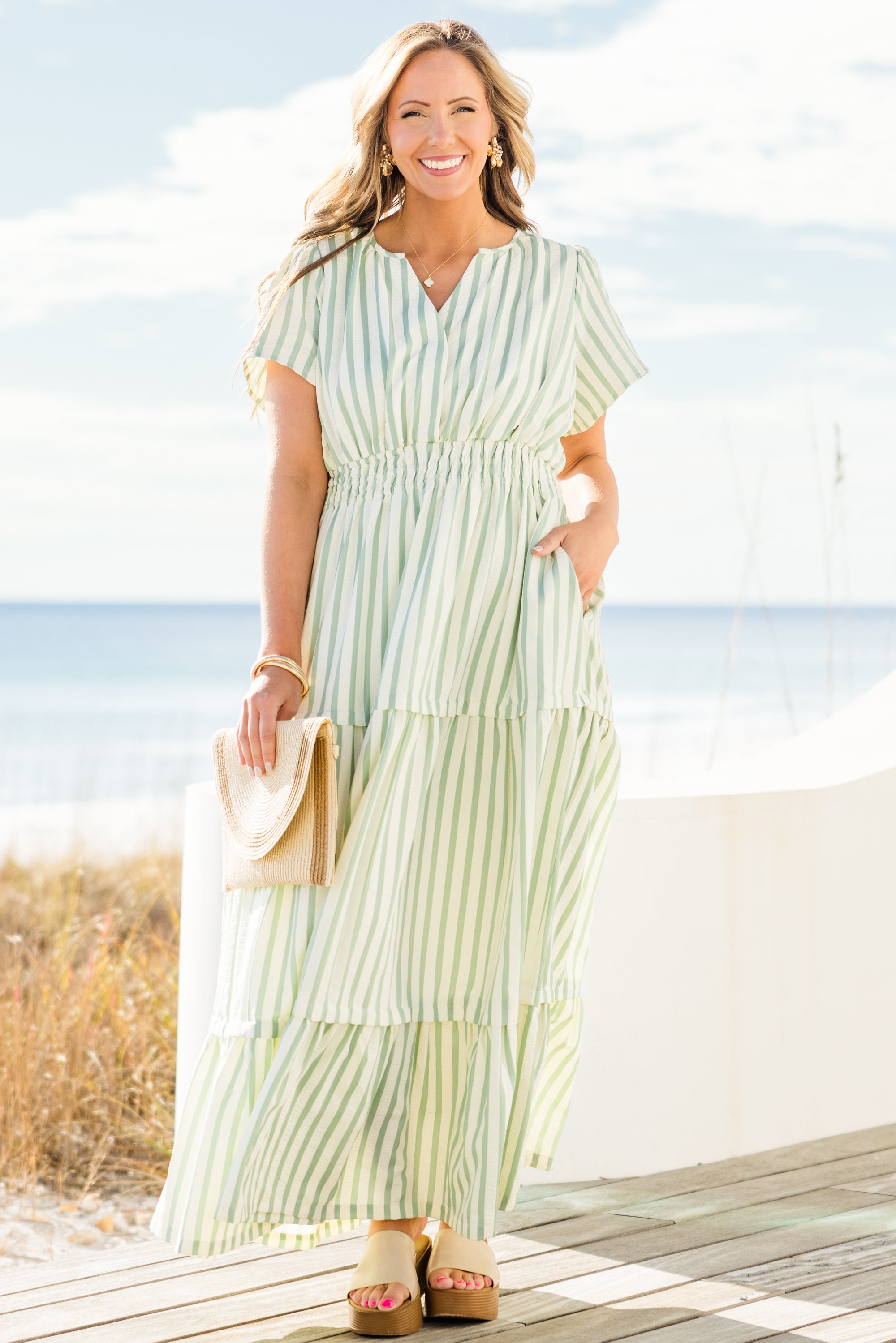 This & That Maxi Dress, Green