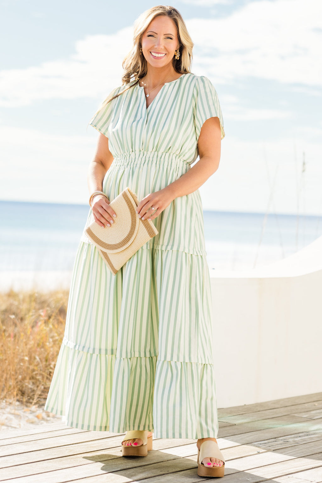 This & That Maxi Dress, Green